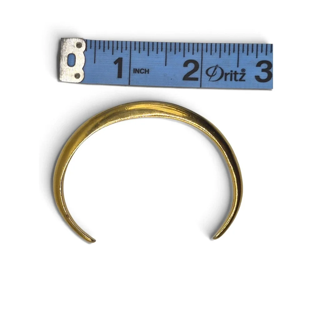 Trifari Cuff Bracelet Womens OS Gold Excellent Vintage Tapered Dome